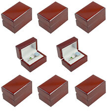 Folheado de jacarandá brilhante premium anel duplo caixa de armazenamento de exibição de joias de casamento, usado comprar usado  Enviando para Brazil