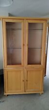 Oak display cabinet for sale  OLDHAM