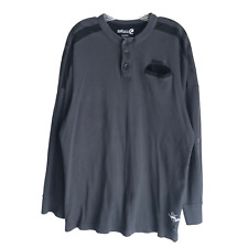 Suéter Henley masculino Ecko Unltd tamanho XXL cinza 100% algodão logotipo grande manga longa comprar usado  Enviando para Brazil
