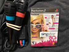 SingStar 80's WITH OFFICIAL MICROPHONES (PlayStation 2, PS2), used for sale  Shipping to South Africa