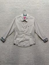Camisa listrada Dudalina feminina slim fit floral tamanho P (40), usado comprar usado  Enviando para Brazil