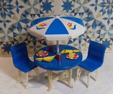 Plasco Dollhouse Patio Set/Umbrella fits Renwal, Ideal, Marx Vtg for sale  Shipping to South Africa