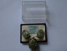 Jade pendant earrings for sale  WIGAN