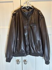 Members Only Jacket Mens 3XL XXXL Dark Brown Faux Leather Iconic Racer MM070155 comprar usado  Enviando para Brazil