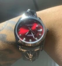 Reloj de pulsera de cuarzo estilo corazón cromado - plateado, negro, azul o rojo segunda mano  Embacar hacia Argentina