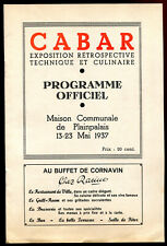 Programme.exposition 1937 rét d'occasion  Dijon