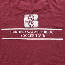 RARO Bloco Europeu-Soviético de Futebol Tour, Equipe EUA, Camiseta Vintage Ponto Único comprar usado  Enviando para Brazil