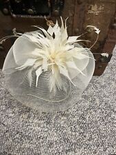 Fascinator cream feather for sale  KNUTSFORD