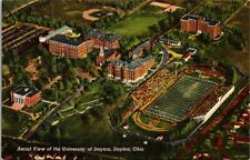 Linen Postcard Aerial View of the University of Dayton in Dayton, Ohio for sale  Shipping to South Africa