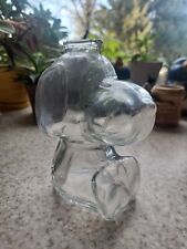 Usado,  Cofrinho Anchor Hocking 1966 Snoopy Peanuts vidro transparente texturizado 6” EUA comprar usado  Enviando para Brazil