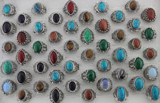 49pcs Pedra Natural Joias Atacado Lotes Mistos moda Mulheres/Homens's Cool Anéis comprar usado  Enviando para Brazil