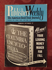 PUBLISHERs WEEKLY Book Trade Journal 15 de abril de 1950 Columbia Encyclopedia comprar usado  Enviando para Brazil