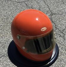 BELL STAR Vintage Orange Custom 1970 Full Face Motorcycle Helmet Size 7 3/4 for sale  Shipping to South Africa