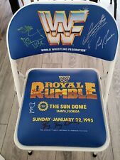 CADEIRA DE EVENTO WWF ROYAL RUMBLE 1995 PPV RINGSIDE ASSINADA PELO AGENTE FUNERÁRIO comprar usado  Enviando para Brazil