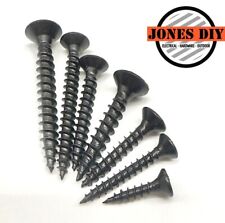 BLACK WOOD SCREW DOUBLE COUNTERSUNK CSK WOODSCREW MULTIPURPOSE EXTERIOR POZI, used for sale  Shipping to South Africa