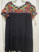 Vestido boutique bordado negro XL segunda mano  Embacar hacia Mexico