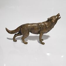 Usado, Estátua de bronze animal lobo 34 cm porcelana estátua de bronze escultura animal comprar usado  Enviando para Brazil