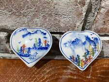 Used, Vintage Porcelain Heart Shaped Ring/Trinket Boxes - Set of 2 for sale  Shipping to South Africa