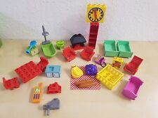 Używany, (D18) Lego Duplo Kompletne wyposażenie Meble Domek dla lalek Kominek Prysznic Zegar itp.c na sprzedaż  Wysyłka do Poland