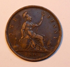 Victoria 1861 penny for sale  CAMBORNE