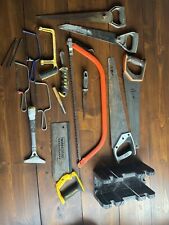 Job Lot of  Old / Vintage Hand Saws - Junior Hacksaws, Bow Saw, Wood Saw Etc for sale  Shipping to South Africa