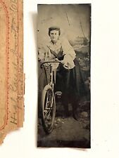 Antiga Rara “saia curta” Século XIX Tipo Tintura Mulher Senhora Posando Bicicleta Bicicleta comprar usado  Enviando para Brazil
