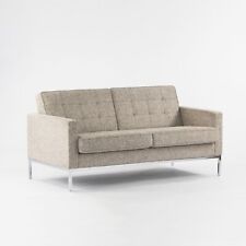 Gebraucht, 2014 Florence Knoll Studio Zwei Sitzer Sofa Zweisitzer Hellbraun Stoff Polster gebraucht kaufen  Versand nach Germany