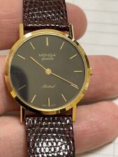 mondia mistral vintage watch orologio cassa placcata oro spare repair, usado segunda mano  Embacar hacia Argentina