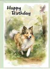 Shetland Sheepdog / Sheltie (4"x 6") Birthday Card - blank inside - by Starprint for sale  Shipping to South Africa