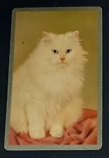 (B2L) Carta de baralho vintage de um lindo gato persa branco comprar usado  Enviando para Brazil