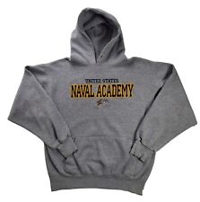 Usado, Moletom com capuz vintage da Academia Naval dos EUA cinza troca de algodão logotipo costurado masculino tamanho G feito nos EUA comprar usado  Enviando para Brazil