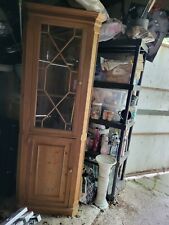 pine corner display cabinet for sale  LUTON