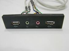 Usado, Panel frontal de escritorio de 3,5" ranura USB/puertos conector de audio placa de E/S + cables internos segunda mano  Embacar hacia Argentina