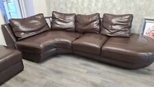 Brown leather sofa for sale  ILFORD