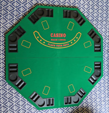Juegos de casino de blackjack de póquer plegable portátil para 8 jugadores Texas Holdem, usado segunda mano  Embacar hacia Argentina