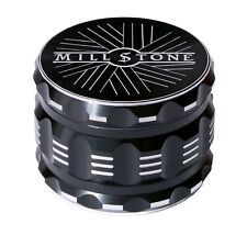 Millstone Herb Tobacco Grinder 4-Piece Large Metal 2.5 inch Magnetic Smoke Black for sale  Shipping to South Africa