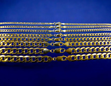 Usado, Collar de cadena cubana de oro amarillo 14K 2mm-9mm acero eslabón redondo todos los tamaños hombres y mujeres segunda mano  Embacar hacia Argentina