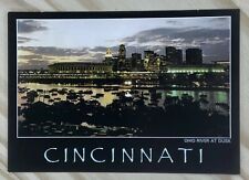 Used, Postcard Cincinnati Ohio River Dusk Sundown City Skyline Festival Boats USA A3 for sale  Shipping to South Africa