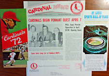 Cardinals 1972 Boletim Informativo, Programação/Lista, Folheto do Hall da Fama Esportivo St. Louis comprar usado  Enviando para Brazil