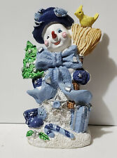 Used, Cornerstone Creations Snowman Carrying Christmas Tree & Bird Figurine for sale  Grangeville