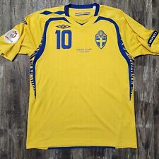 Usado, Camiseta deportiva de fútbol local de Umbro Suecia 2008 Zlatan Ibrahimovic para hombre S UEFA Euro Malmo segunda mano  Embacar hacia Argentina