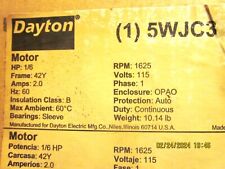 Ar Condicionado Dayton Room Mtr 5WJC3, 1 Fase, 115V, 1/6HP, 1625RPM, NOVO na Caixa comprar usado  Enviando para Brazil
