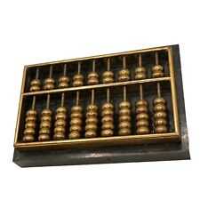 Used, Metal Brass Abacus Small Vintage On Green Granite Slab  Calculating Counting for sale  Shipping to South Africa