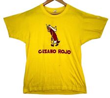 Camiseta Vintage Años 80 Cusano Rojo I Ate The Worm Grande Amarillo Licor Promoción segunda mano  Embacar hacia Argentina