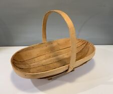 VINTAGE MEDIUM SIZED WOODEN TRUG BASKET for sale  Shipping to South Africa