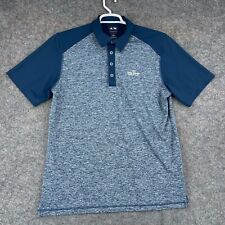 Camisa polo masculina Adidas grande azul manga curta som abril taco de campo golfe comprar usado  Enviando para Brazil