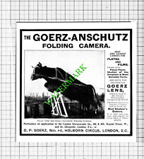 The Goerz-Anschutz Camera London Small Advert - 1903 Cutting for sale  Shipping to South Africa