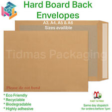 HARD CARD BOARD BACKED MANILLA ENVELOPES BROWN A3 /A4 /A5 /A6 PLEASE DO NOT BEND for sale  Shipping to South Africa