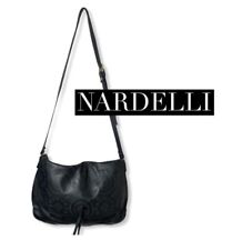 Bolsa de ombro de couro preta grande Nardelli comprar usado  Enviando para Brazil