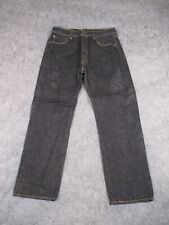 Pantalones vaqueros Levis para hombre 32x30 negros denim 501 ajuste original con botones mosca lavado oscuro, usado segunda mano  Embacar hacia Mexico